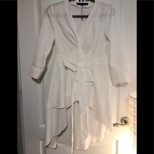 NWT Asymmetrical White Shirt